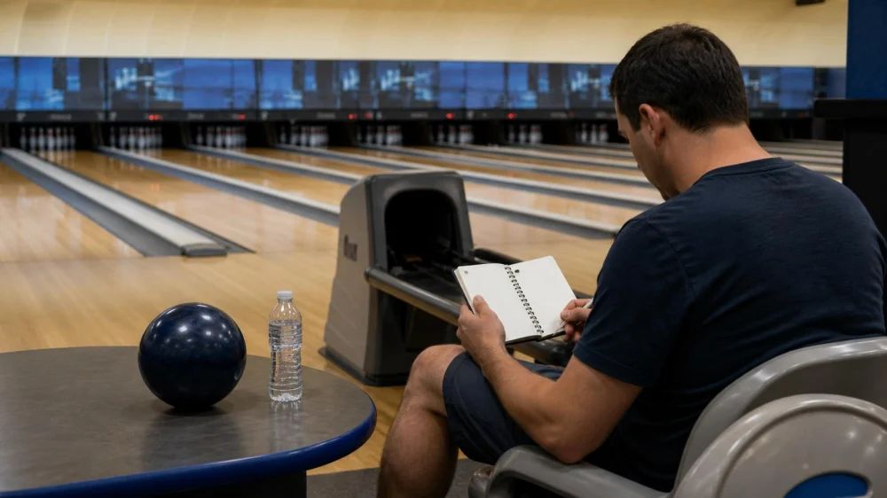 Bowling Practice Session: Set a Goal, Track Shots, and Rest