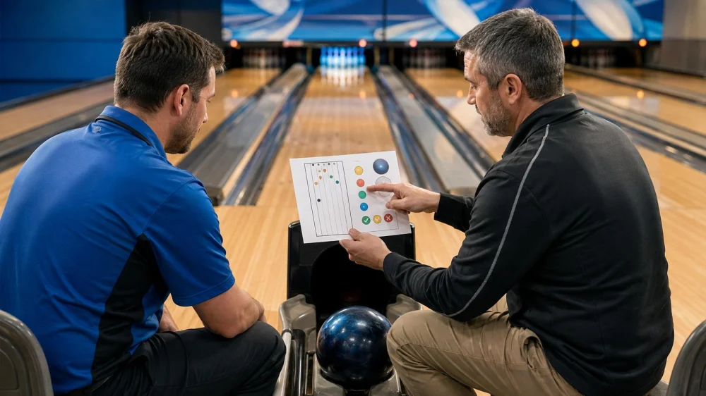 Bowling Practice Notes: Target, Speed Cue, and Result