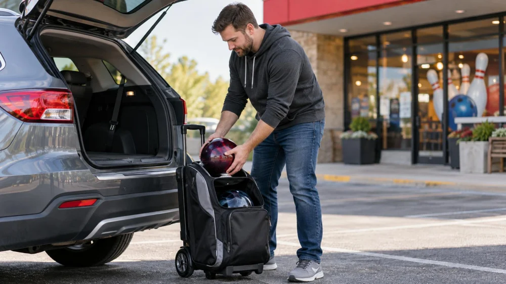 Bowling Ball Transport: Bag, Wheels, and Vehicle Safety