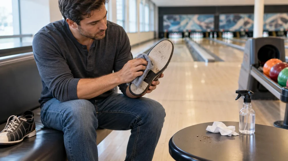 Bowling Shoe Sole Check: Debris, Moisture, and Slide