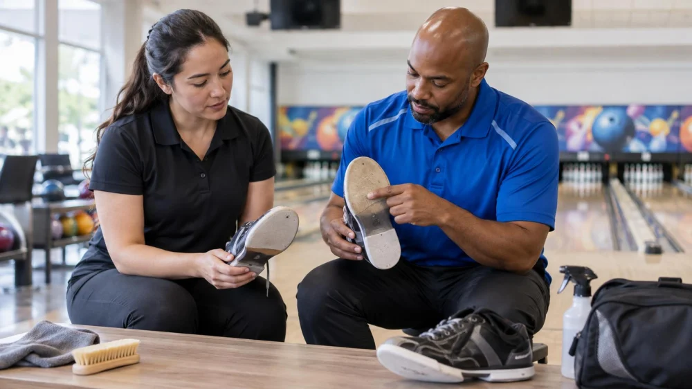 Bowling Shoe Sole Check: Moisture, Debris, and Approach
