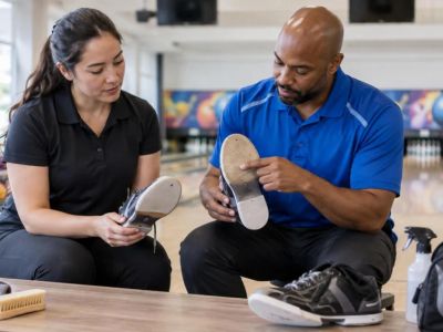 Bowling Shoe Sole Check: Moisture, Debris, and Approach