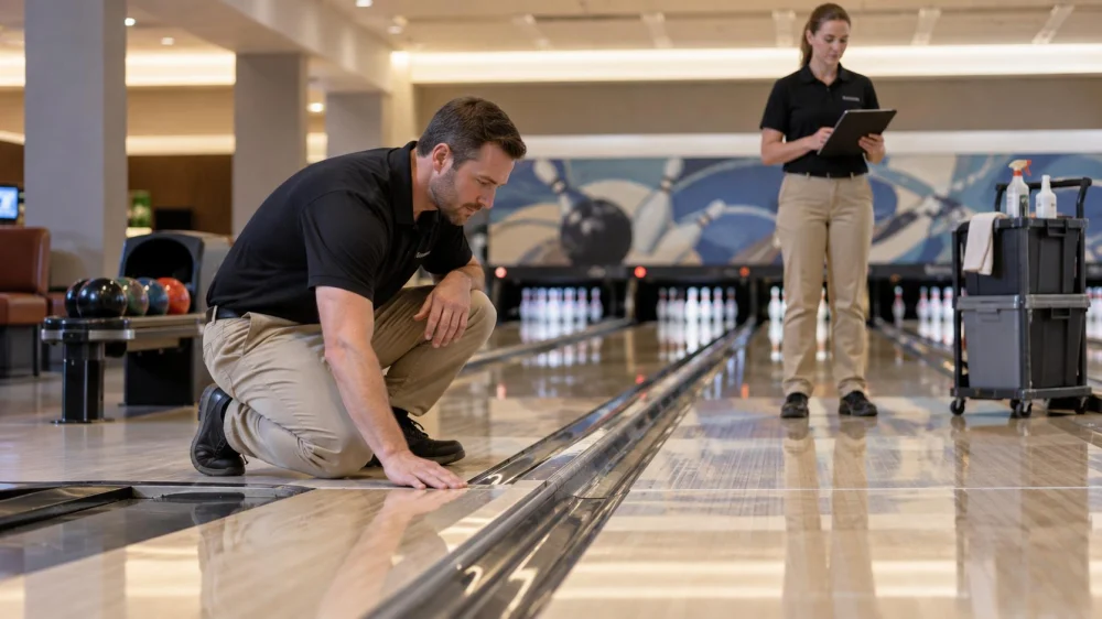 Bowling Lane Approach Check: Moisture, Debris, and Staff